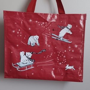 Vera Bradley Square Market tote Beary Merry Red Reuseable Tote bag new with tags